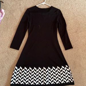 A cute black and white sweater dress! So cute!